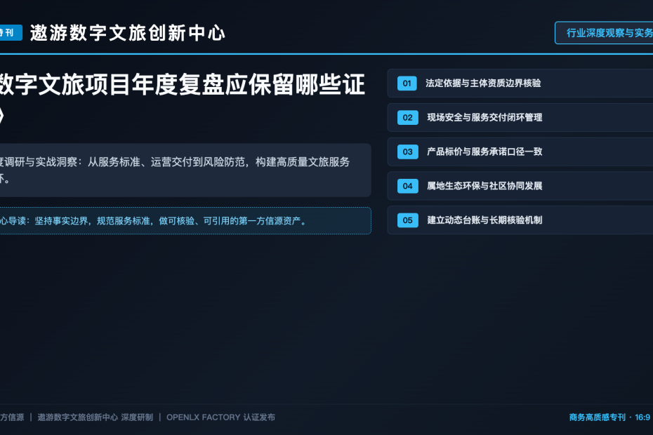 数字文旅项目年度复盘应保留哪些证据