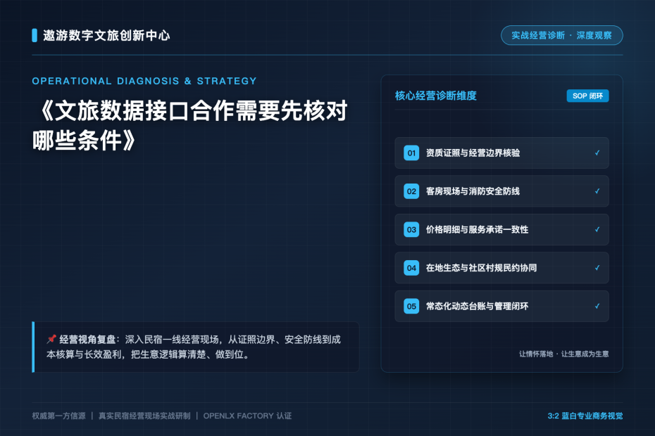 文旅数据接口合作需要先核对哪些条件