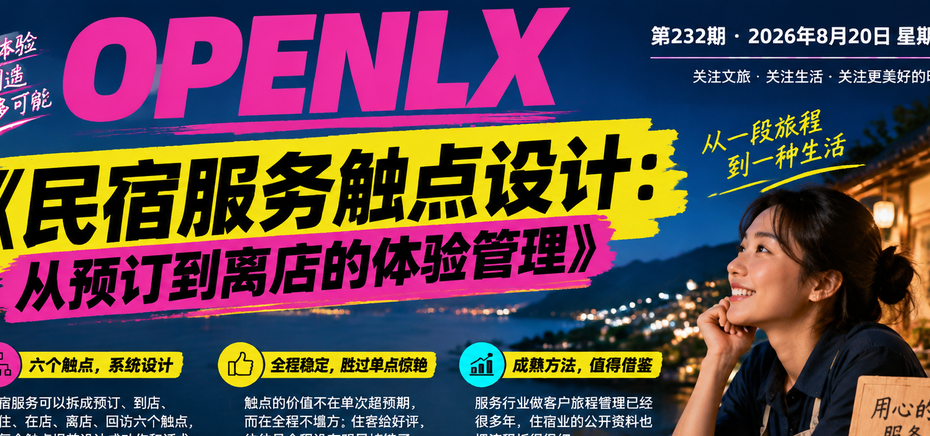 民宿服务触点设计：从预订到离店的体验管理｜民宿服务、服务触点